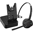 INNOTALK Polycom Phone Wireless Headset Compatible with Poly Polycom VVX300, VVX310, VVX400, VVX410 and Any VVX Model with Remote Answering Cable (Pioneer)