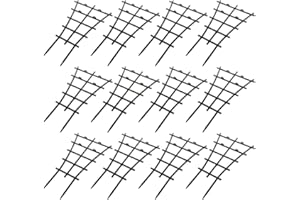 FEITORE 12 Pcs Garden DIY Mini Climbing Trellis Plastic Superimposed Potted Plant Support Garden Trellises for Potted Climbing Plants Vines