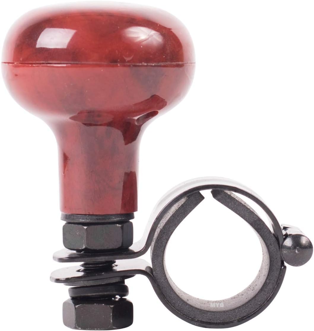 Rellix Woodgrain Steering Wheel Spinner Knob | Universal Fit for All Cars, Trucks, Semis, Tractors, Boats, Golf Carts | Suicide Power Handle Accessory: Automotive