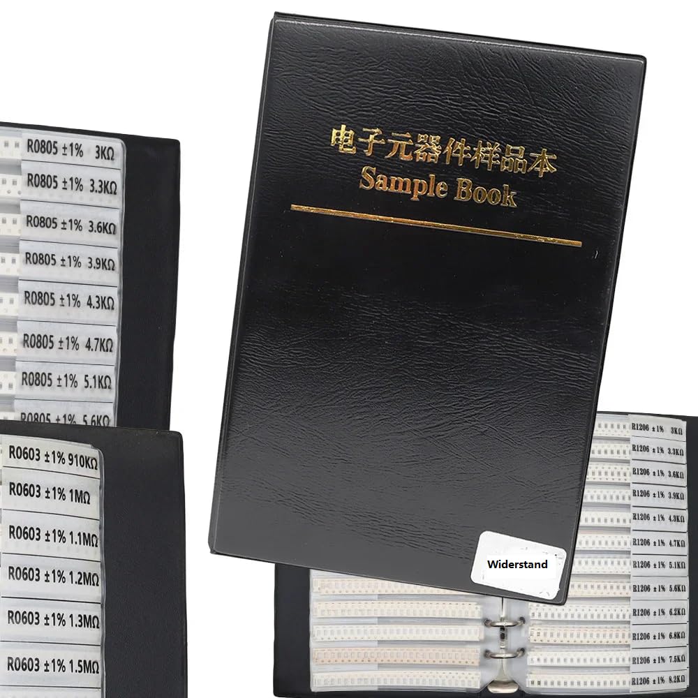 DollaTek 1% 0805 SMD Resistor Assorted Folder (0 ohm-10M ohm) 170value x 50pcs = 8500pcs sample book