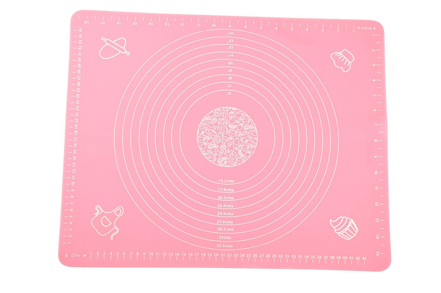 TANKING Extra Large Silicone Baking Mat for Pastry Rolling with Measurements Pastry Rolling Mat,26"x18"/65x45cm Reusable Non-Stick Silicone Baking Mat (Pink)