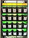 Cell Phone Pocket Chart Classroom Calculator Holder Hanging Organizer Green(20 Pockets with Cards)