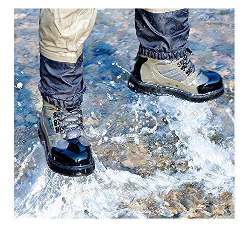 NEYGU Men&Women Breathable Quick-Dry Wading Shoes for Fishing and Hunting with Rubber Sole, Used for Neoprene Stocking Foot Wader (11) - Thumbnail 5