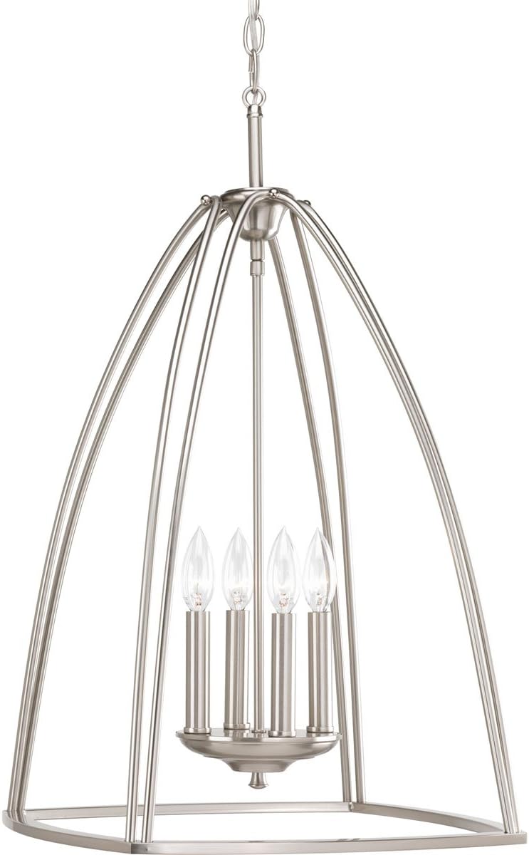 Best Progress Lighting 4-Light Brushed Nickel Foyer Pendant