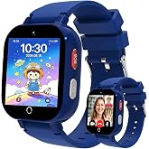 DXPICR 4G Kids Smart Watch with GPS Tracker, Video &amp; Voice Call, SOS, WiFi, IP68 Waterproof, AI Smart Features, Parental Control Phone Watch for Boys Girls Age 3+ (SIM Card Included)