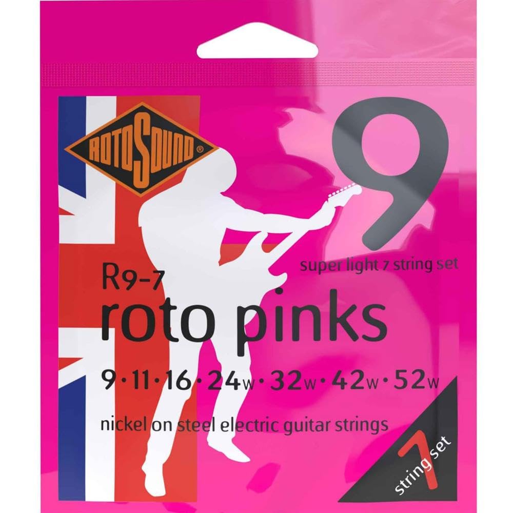 Rotosound R9-7 Nickel Super Light Gauge 7 String Electric Guitar Strings (9 11 16 24 32 42 52) — image 1
