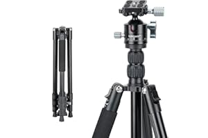 Koolehaoda 70" Camera Tripod Aluminum Compact Tripod with 360° Ball Head Lightweight Travel Tripod for Camera, Laser Level, L