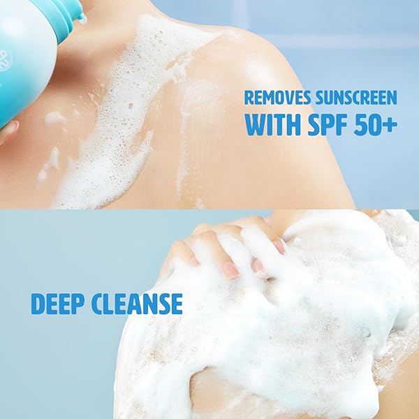 SPA LUXETIQUE BODY WASH, JELLY TO FOAM SHOWER GEL MOUSSE MOISTURIZING/DEEP CLEAN/REFRESHING/SUNSCREEN CLEANING, NATURAL BODY WASH PARABEN/CRUELTY FREE, OCEAN BREEZE SCENT, 3 PACK, 20.4 FL OZ