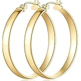 KATIE OTTE Hoop Earrings 14K Gold Hoop Earring for Women Big Hoops Earrings Gold Jewelry Timeless Feminine Elegance Hypoallergenic Earring 35mm
