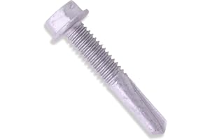U-TURN FASTENERS, INC U-Turn Fasteners Self Tapping Screws - #12-24 x 1-1/4" Hex Washer Head Self-Drilling Tek Screw Zinc Plated Steel for Attaches Sheet Metal Steel or Steel to Metal | (Pack of 50)