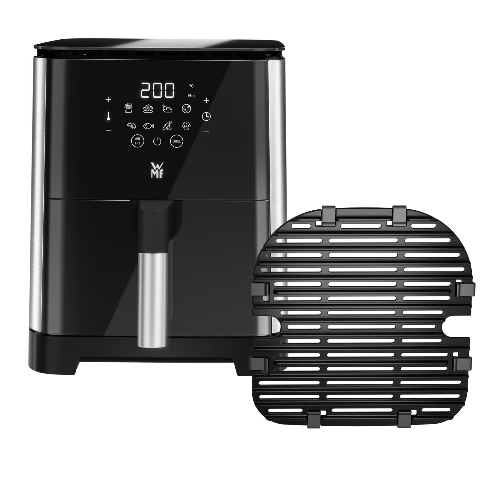 WMF Multi Taste Heißluftfritteuse, Airfryer, 1550 W, 4,6l für 2-4 Personen, gesundes Frittieren, Dörren, Grillen, Heissluftfriteuse mit 8 Programmen, 4,6 LIter Air Fryer, schwarz 8