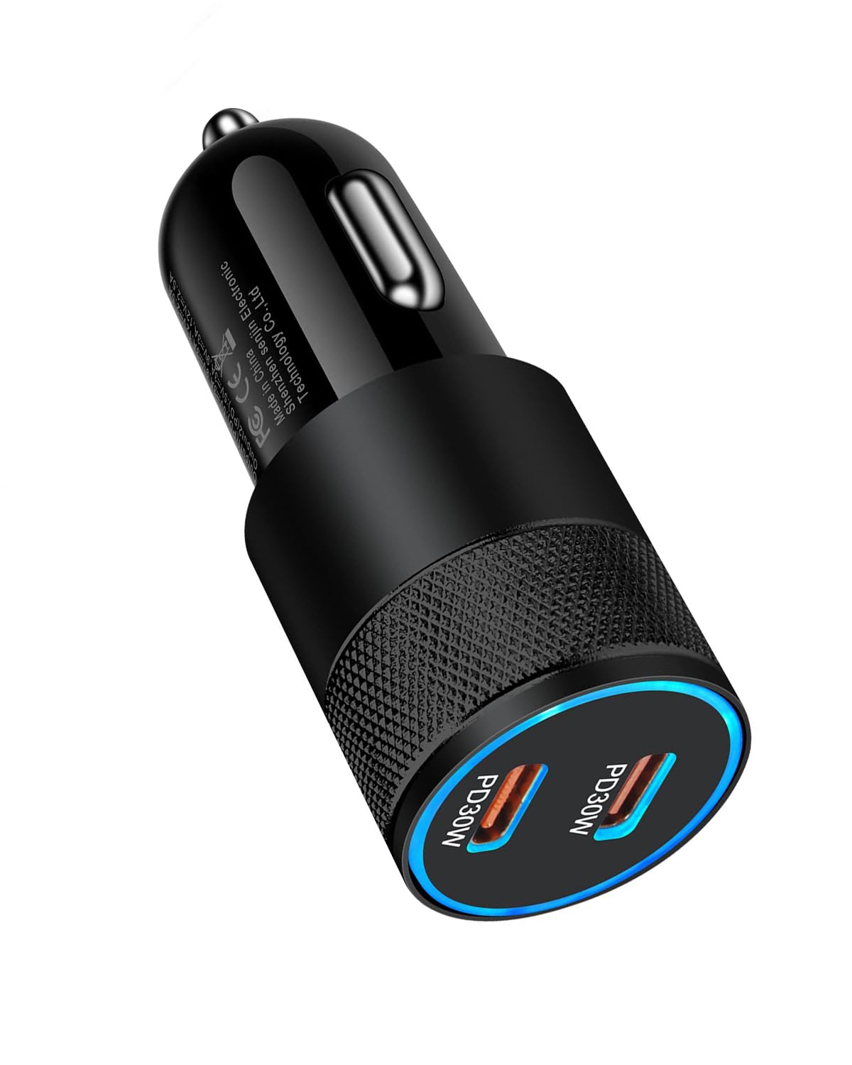 MACHSWON USB C Car Charger 60W Cigarette Lighter Flush Adapter Type C Fast Charging Car Plug Block Fit for iP-hone 15 14 13 Pro Max Galaxy S24 S23 Ultra