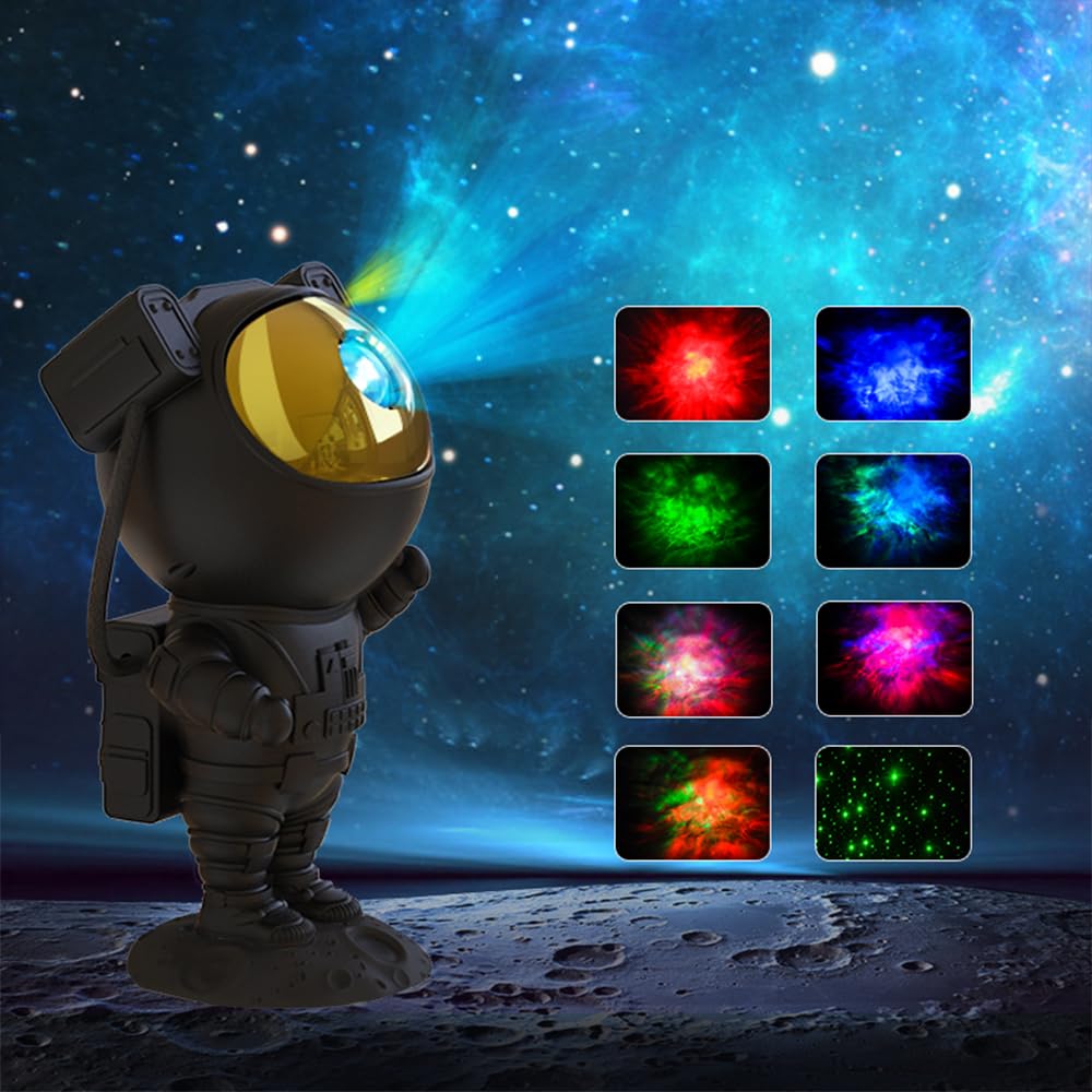 SFOUR Astronaut Galaxy Projector Night Light，Lights for Bedroom,Kids Room Decor Aesthetic, Adjustable Head Angle,Gift for Kids Adults Home Party Ceiling Decor，Christmas Gift