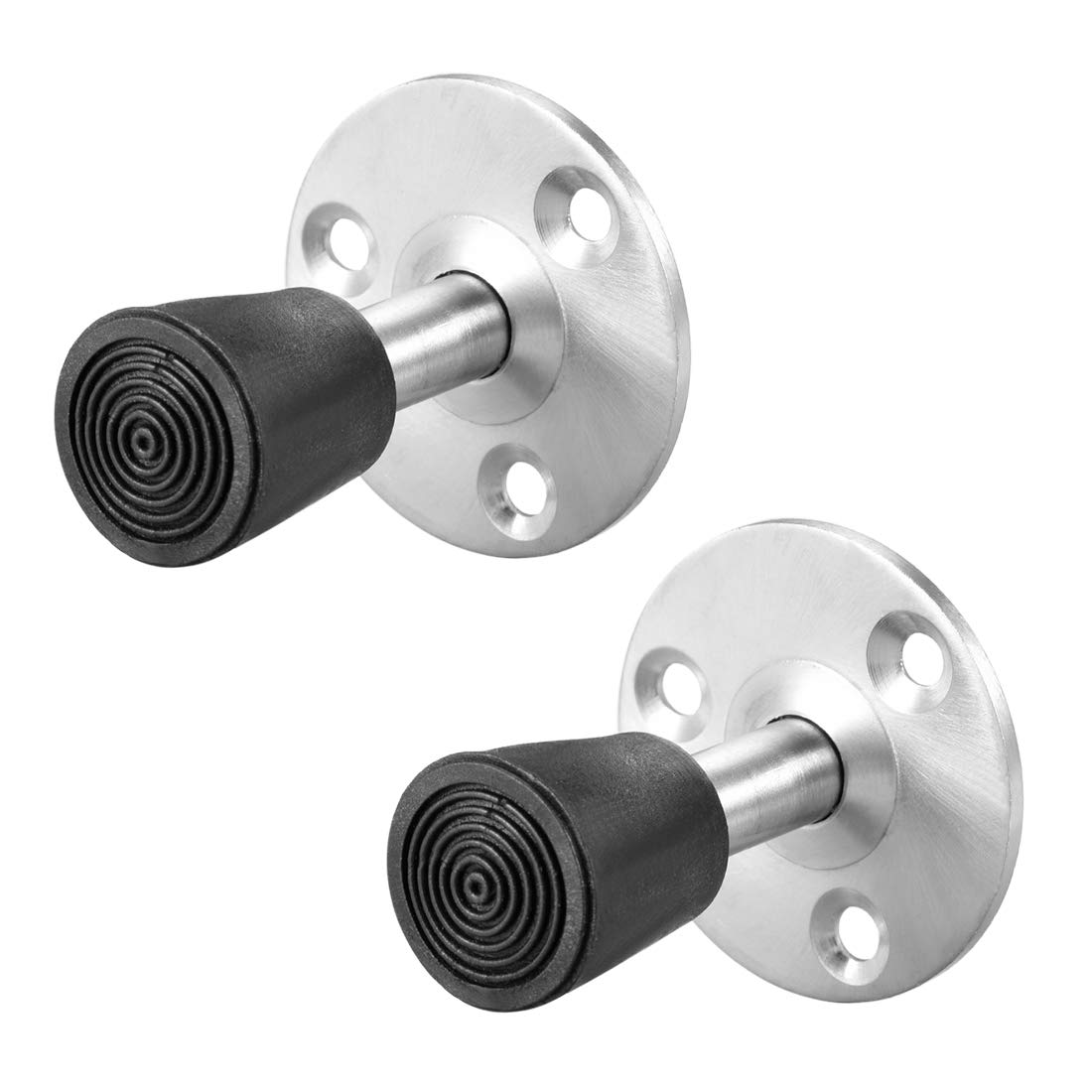 sourcing map Door Stopper Stop Bumper Wall Protector Sound Dampening Wall Mount w Rubber Tip 50mm Long 2pcs