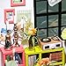 ROBOTIME Miniature Dollhouse Kits DIY Toy House Furniture Kit Wooden Mini House as Birthday Gifts for Kids and Adults