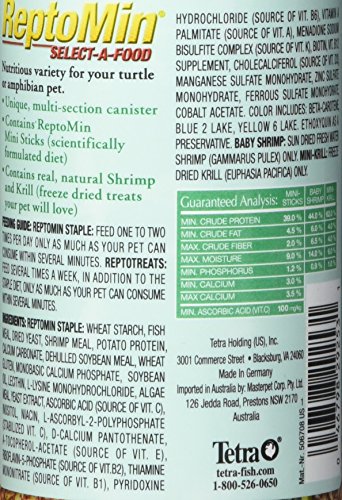 Tetra 29253 ReptoMin Select-a-Food, 1.55-Ounce, 250-ml