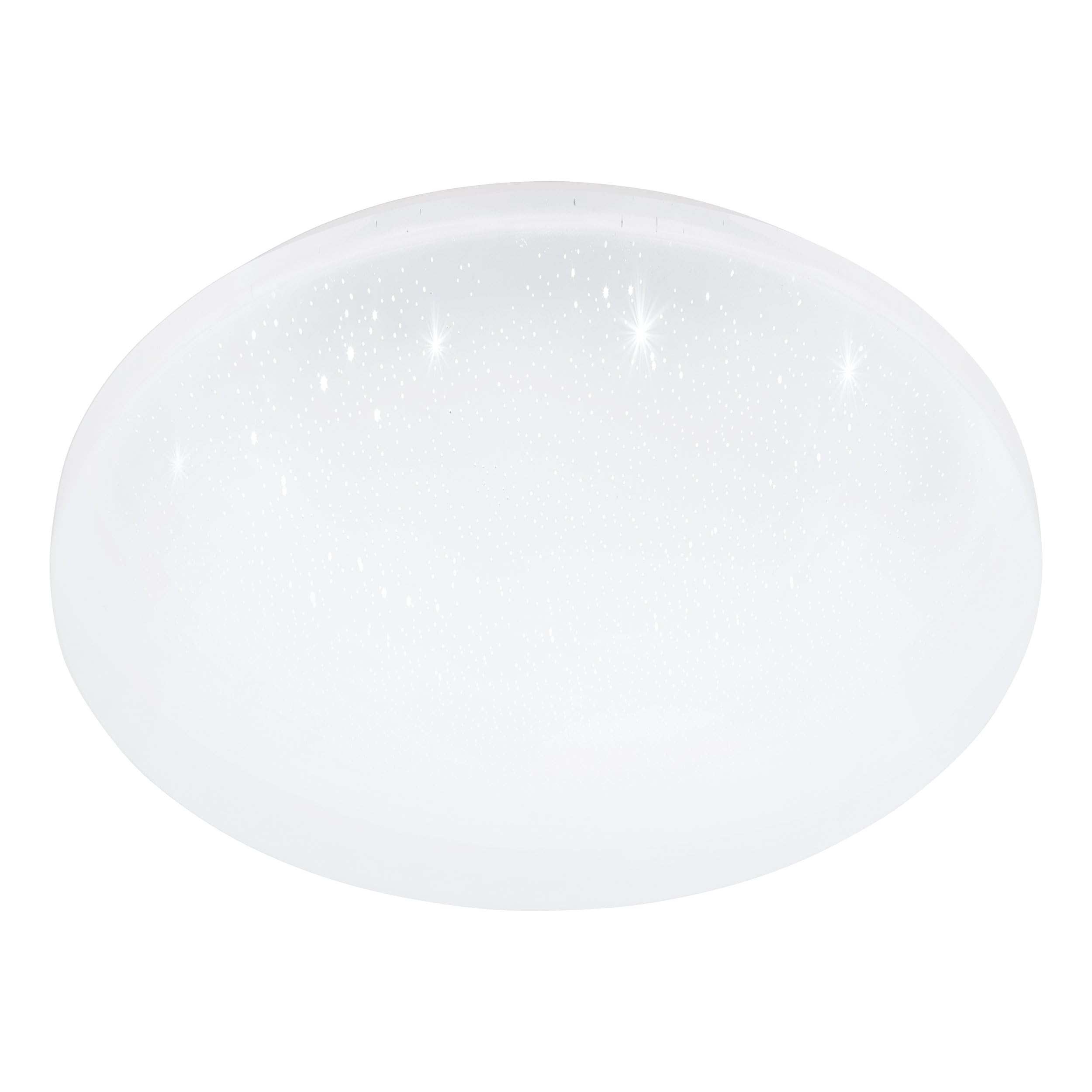 Eglo LED Ceiling Light Panel Frania-S, Flush Mount lamp with Crystal Effect, Starry Sky wall lamp Made of White Steel and Plastic, Kitchen and Bathroom Lighting, Neutral White, IP44, Ø 12 in