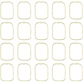 PATIKIL Open Bezels for Resin, 30 Pcs Alloy Small Hollow Rectangular Open Back Frame Pendants DIY for Necklace, Bracelet, Earring Making and Crafting