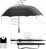 G4Free Golf Umbrella 55/63/69/72/80 Inch Windproof Double Canopy view 2