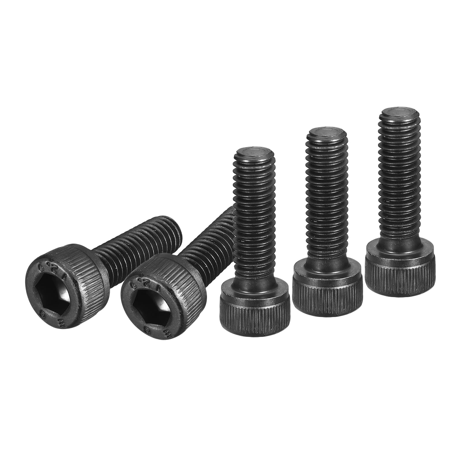 DTGN M6x20mm Socket Head Cap Screws Bolts, 25Pcs 12.9 Grade Alloy Steel, Metric Machine Hex Socket Screw, Hex Drive, Black Oxide Finish, UNC Coarse Thread Fully Threaded