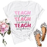 SFHFY Teacher Shirt Women: Teach Tshirt Cute Teacher Life Shirts Special Education Tee Inspirational Tops