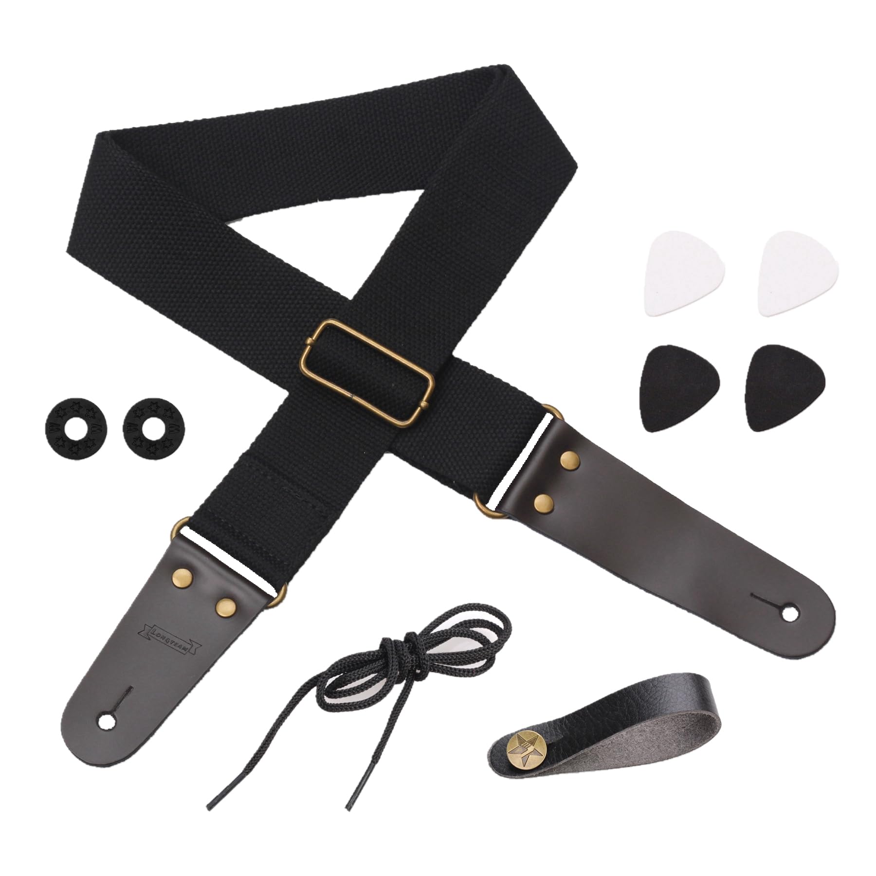 MuzcYM Guitar Strap Lock, Leather Guitar Strap Button, Guitar Neck Strap Button, Guitar Headstock Strap