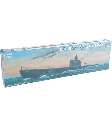 Trumpeter Maquette Sous-Marin USS Gato SS-212 1:144 - Kit Modélisme à Monter - Pour Débutants Et Experts