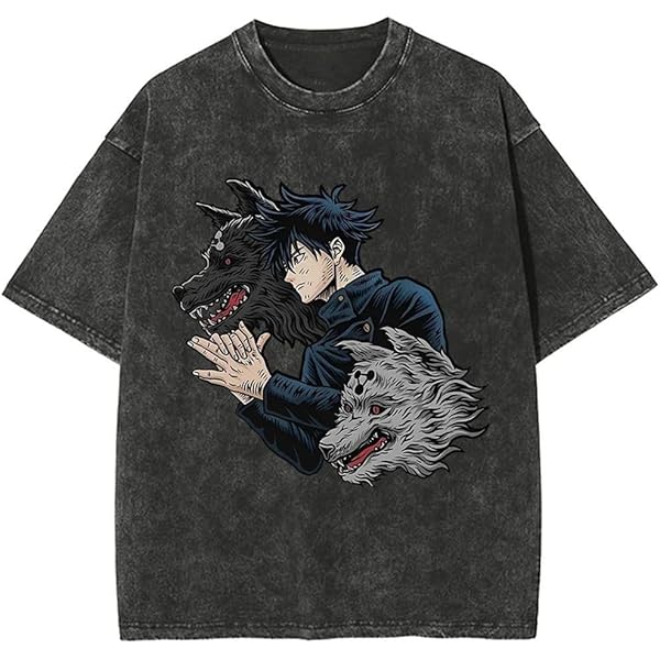 Yuji様　NVRFRGT PANELEDLONGSLEEVE T SHIRT Amazon.com: QAHEART JJK Itadori Yuji T Shirt,Geto Suguru Cosplay