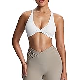 Aoxjox Women's Workout Sports Bras Fitness Satara Low Impact Bra Yoga Crop Tank