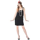 Sincere Party Roaring the 20s Flapper Costume for Women,Great Gatsby Flapper Dresses with Necklace and Headband