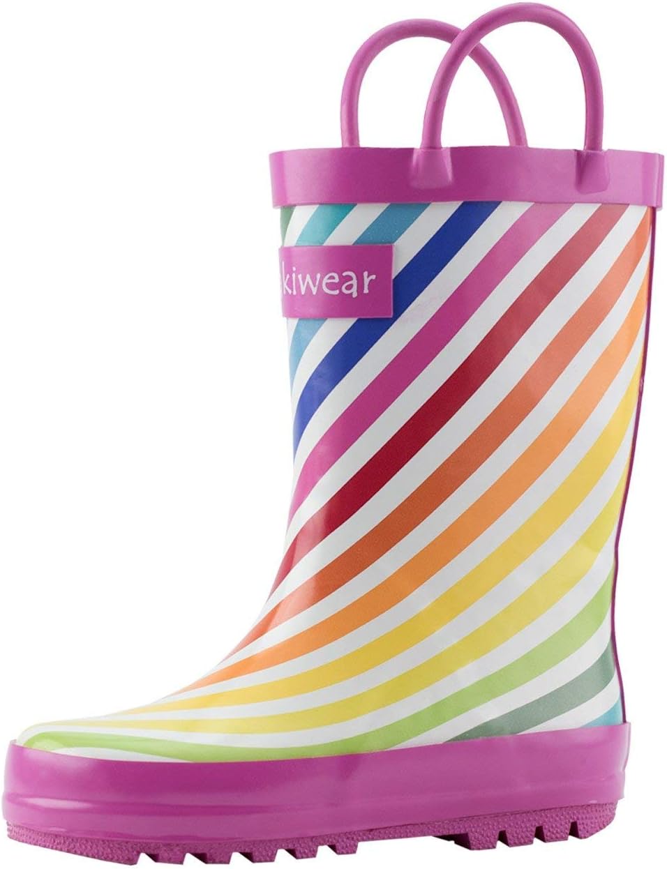 OAKIToddler Rain Boots - Perfect Kids Rain Boots for Any Weather - Durable Rubber Baby Rain Boots Keep Little Feet Dry, Lightweight Waterproof with Easy-on Handle