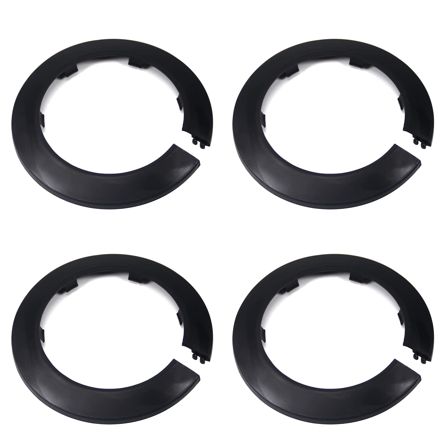 MroMax 90mm Pipe Cover, Flange Black Pipe Hole Cover Radiator Pipe Collar for Wall Pipe Tube Decoration 4Pcs
