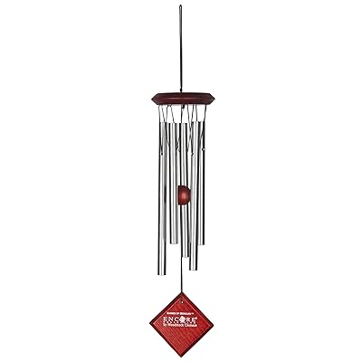 Woodstock Chimes Encore Collection, Chimes of Mercury, 14'' Silver Mercury Wind Chimes for Outdoor, Patio, Home or Garden Décor (DCS14)