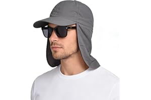 EINSKEY Unisex Baseball Sun Cap with Neck Flap, Waterproof Packable Sport Hat for Golf Garden Safari Hiking Fishing Running