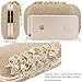 Dexmay Luxury Flower Women Clutch Purse Rhinestone Crystal Evening Bag for Wedding Party Gold