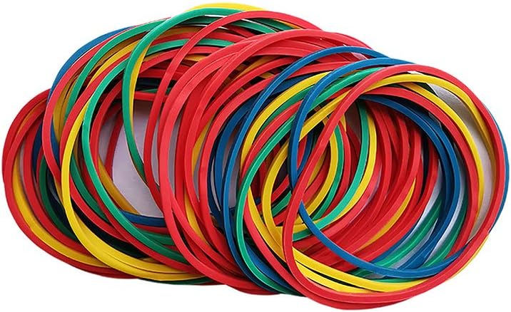 400pcs 38mm(1.5inch) JOYLOYAL Multi-Color Rubber Bands Stretchable Elastic Bands Sturdy Rubber Bands for School Home and Office Use Stationery Supplies : Office Products