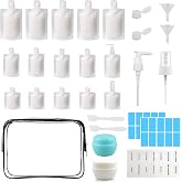29 PCS Travel Size Refillable Empty Squeeze Pouch TSA Approved Travel Pouches for Toiletries Liquid Travel Containers Leak Proof Portable Travel Fluid Makeup Packing Bag for Cosmetics 30/50/100ml