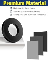 Leryati 500 Pcs Nylon Washers Set Black Round Spacers M2-M10 Assorted view 4