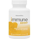 NaturesPlus Immune Boost - 60 Tablets - Enhanced Antioxidant Respiratory Support, Overall Immune System Health - With High-Potency Vitamins & Minerals - Vegetarian, Gluten Free - 30 Servings