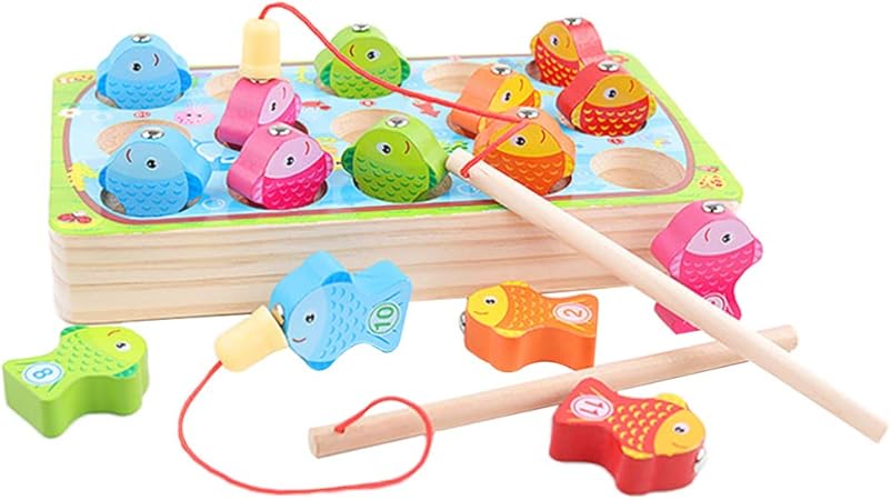 Amazon Toymytoy さかなつりおもちゃ木のおもちゃ知育玩具磁石はめ込み磁気釣り木製玩具学習幼児教育玩具魚魚釣りおもちゃ誕生日入園祝い はめこみ 形合わせ おもちゃ
