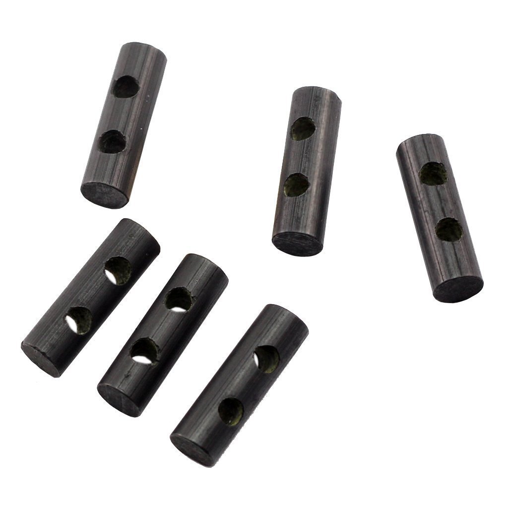 Wandeli Small Ferro Rod Survival Drilled Flint Fire Starter with Toggle Hole for Paracord Bracelet Necklace 1 Inch Pack of 6