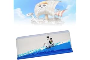 LAUPVXA Unsinkable Boat Pirate Ship, Housand Sunny Fluid Drift Bottle, Ship in a Bottle Cruise Ship Model Toy, Suitable, for Car Decor, Home Showcase Desktop Ornaments (Going Merry)