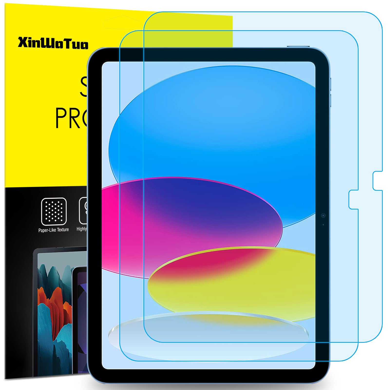 Photo 1 of ?2 Pack?Blue Light Blocking Screen Protector for iPad 10.9 Inch Tablet (2022 Released, 10th Generation, A2696/A2757/A2777), Anti-Blue Light Anti-Glare iPad 10.9" Tablet Screen Protector