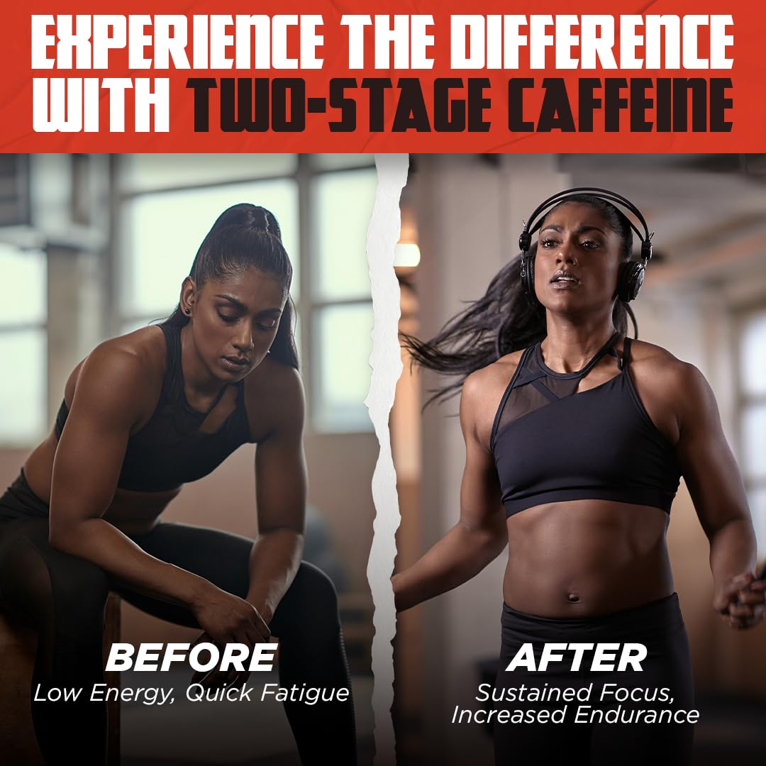 Old School Labs Ultimate 2 Stage Pre Workout for Explosive Energy, Massive Pumps & Focus - Preworkout for Men & Women - Natural Pre Workout Powder with Amino Acids, 250mg Caffeine, Blueberry Lemonade