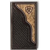 ARIAT Men's Brindled Calf Hair Leather Rodeo Wallet