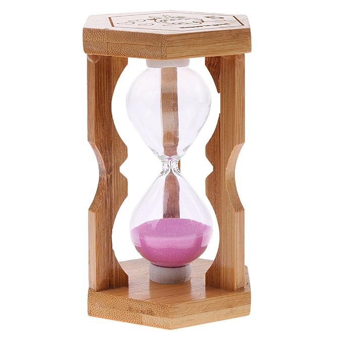 Sharplace 5-15 Minuten Sanduhr, Klassik Holz/Glas, Stundenglas 15 Minuten - 5 Minuten