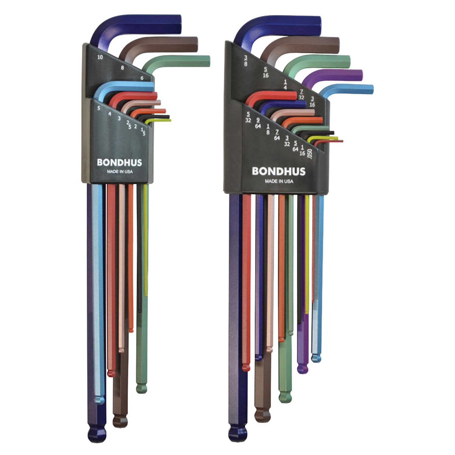 Bondhus, BLX22XLCG BLX9/BLX13 Colorguard BALLEND HEX Key Set, 69600