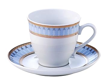 Hitkari Potteries Buckingham Porcelain Dinnerware Set, 12-Pieces, White