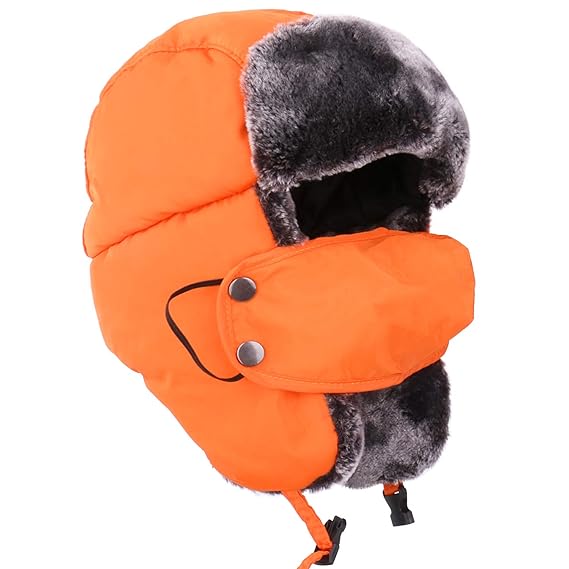 orange winter hunting hat
