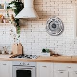 HomeZone Large Silver Wall Clock 51cm Waterproof Indoor Outdoor Decor view 10